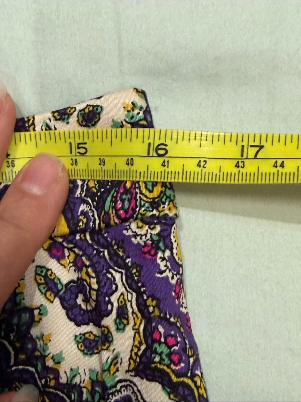 J. Crew Paisley Pencil Skirt in Purple, Cream and Green